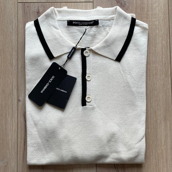 Dolce & Gabbana Men´s White Color Polo Shirt 2XL